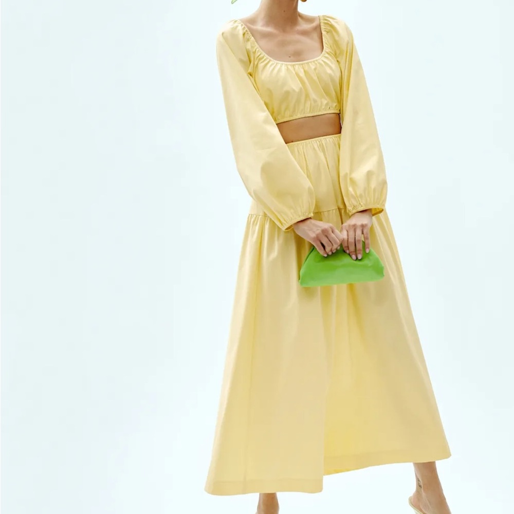 Gorgeous Reformation Yuli Set in butter yellow